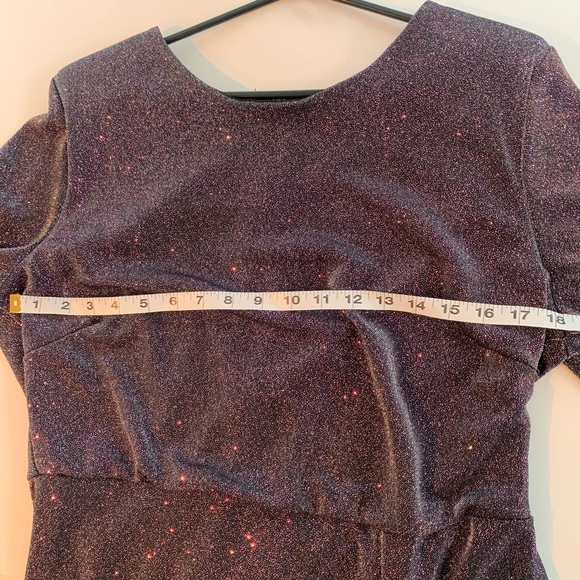 Long Sleeve Purple Party Dress - Picture 6 of 8